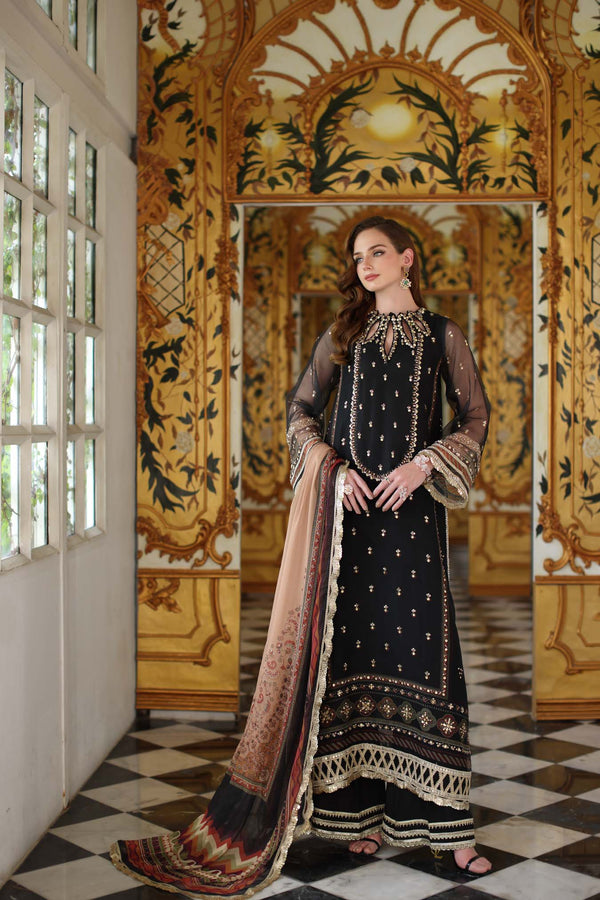 Noor by Saadia Asad | Festive 25 | D1 - Black by Noor by Saadia Asad - Designer Dress  - Type : Ladies Clothes - Available at Libayah - 100% Original 