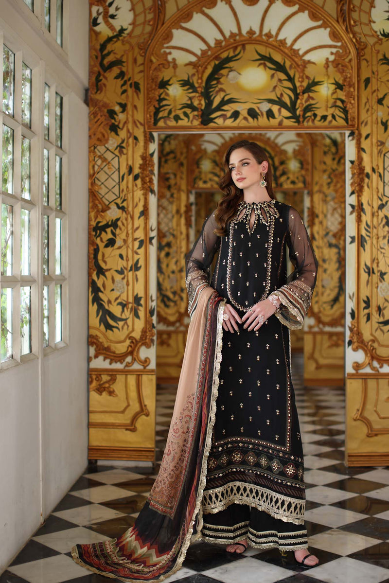 Noor by Saadia Asad | Festive 25 | D1 - Black by Noor by Saadia Asad - Designer Dress  - Type : Ladies Clothes - Available at Libayah - 100% Original 