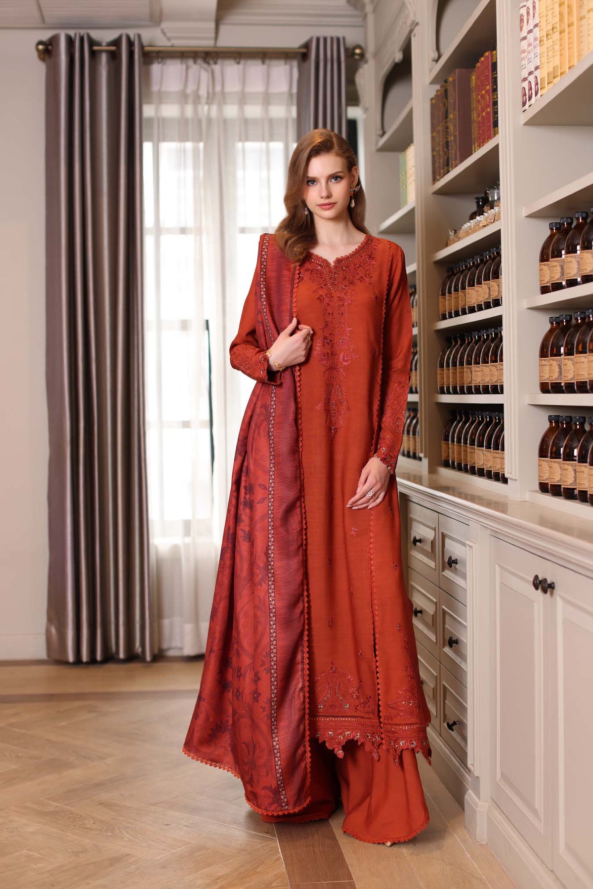 Saadia Asad | Winter Printkhaas 25 |D5 - A by Saadia Asad - Designer Dress - Type : Ladies Clothes - Available at Libayah - 100% Original 