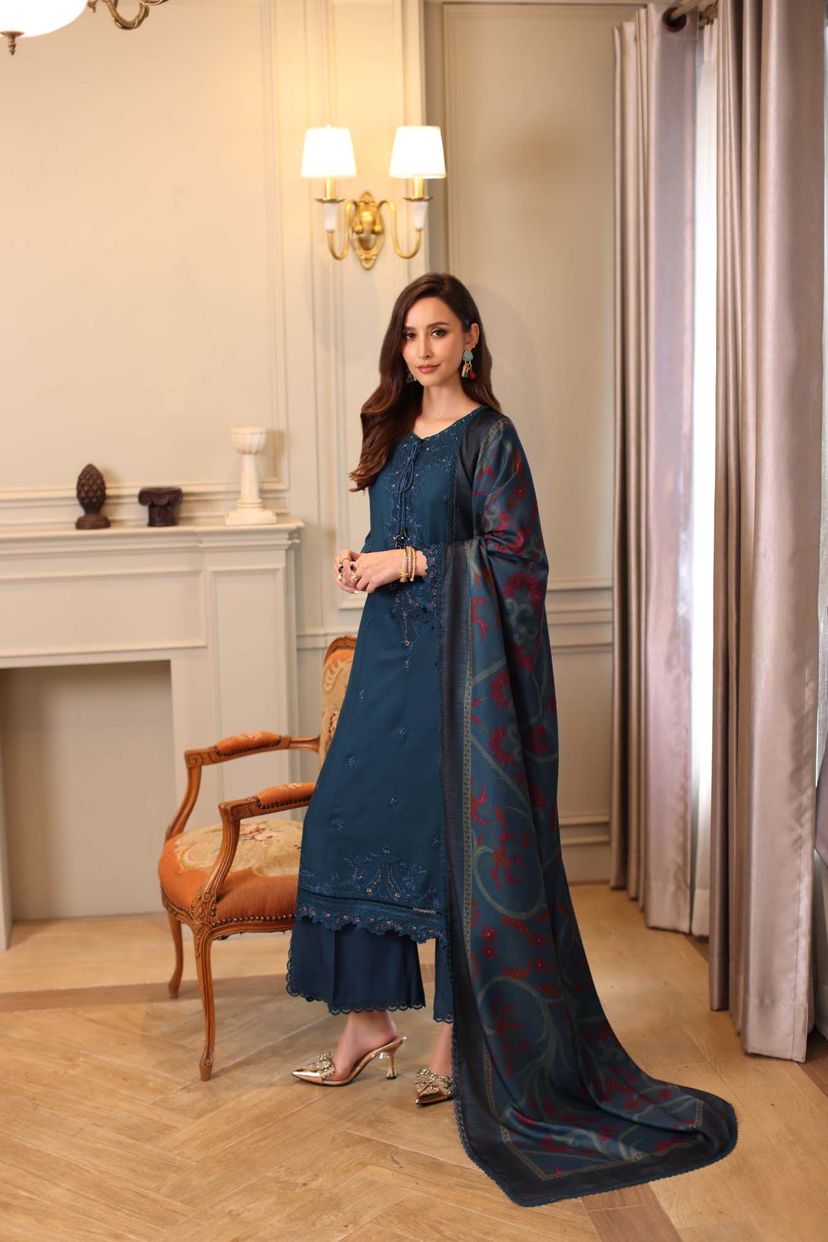 Saadia Asad | Winter Printkhaas 25 | D5 - B by Saadia Asad - Designer Dress - Type : Ladies Clothes - Available at Libayah - 100% Original 