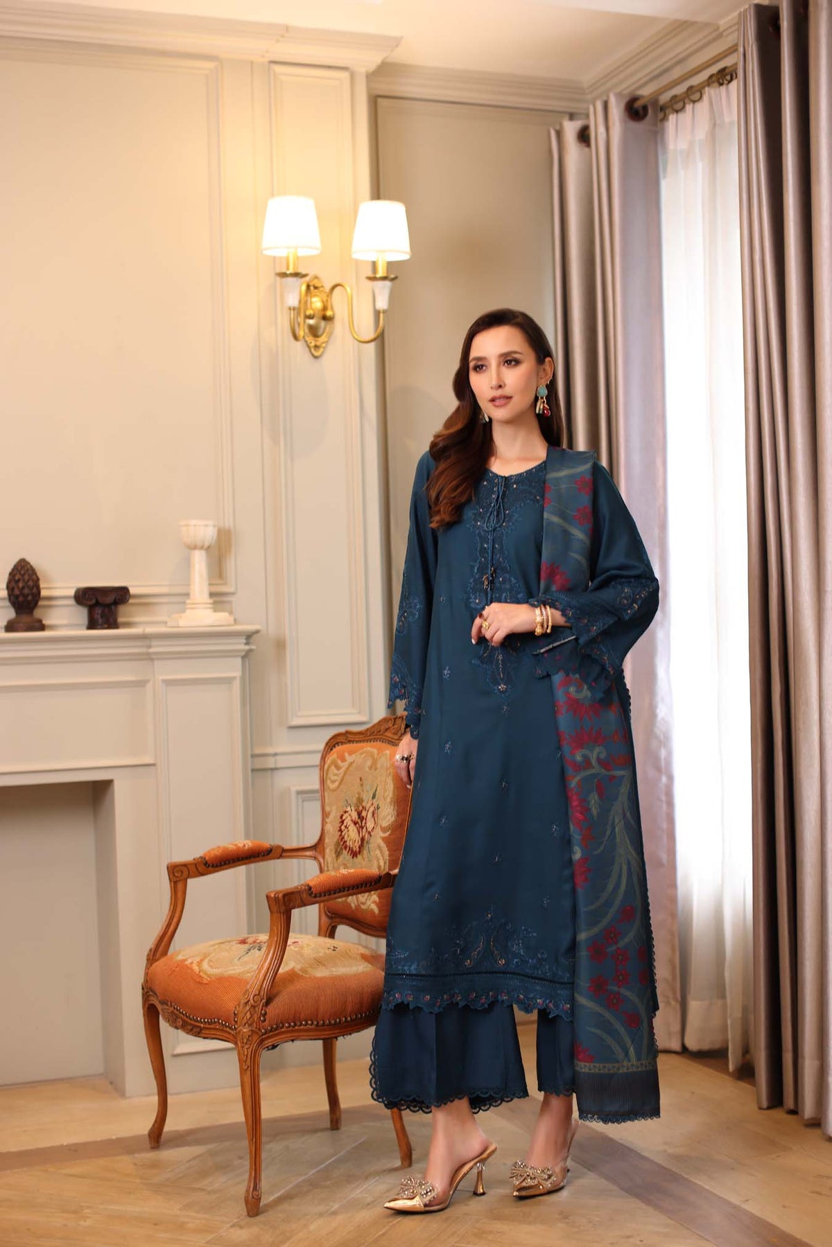 Saadia Asad | Winter Printkhaas 25 | D5 - B by Saadia Asad - Designer Dress - Type : Ladies Clothes - Available at Libayah - 100% Original 