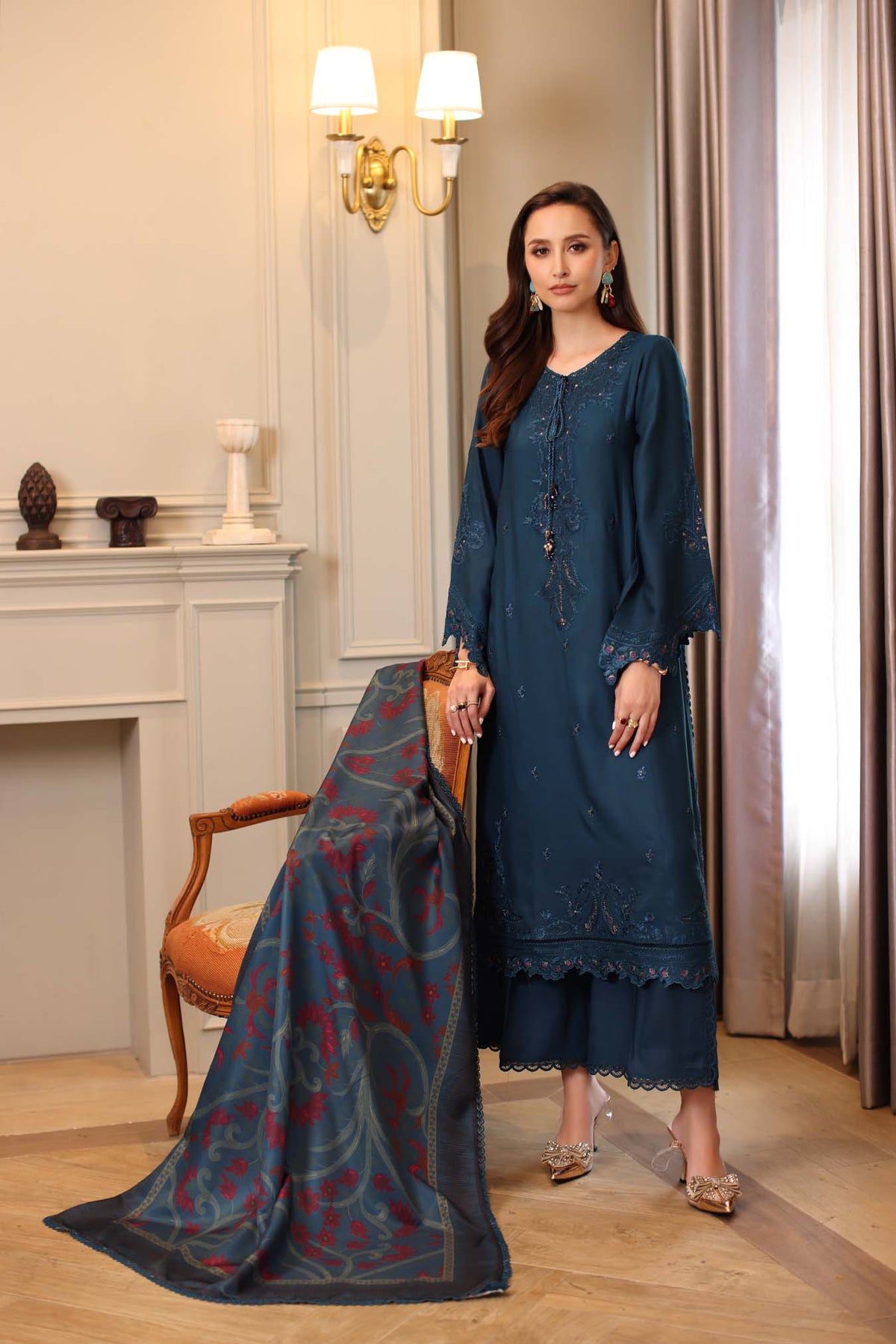 Saadia Asad | Winter Printkhaas 25 | D5 - B by Saadia Asad - Designer Dress - Type : Ladies Clothes - Available at Libayah - 100% Original 