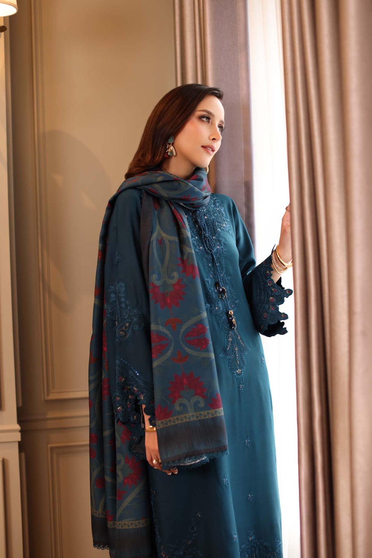 Saadia Asad | Winter Printkhaas 25 | D5 - B by Saadia Asad - Designer Dress - Type : Ladies Clothes - Available at Libayah - 100% Original 