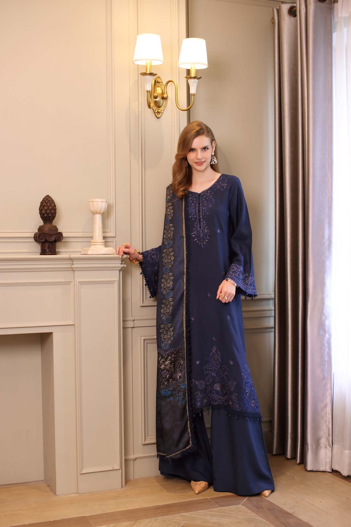 Saadia Asad | Winter Printkhaas 25 | D7 - B by Saadia Asad - Designer Dress - Type : Ladies Clothes - Available at Libayah - 100% Original 