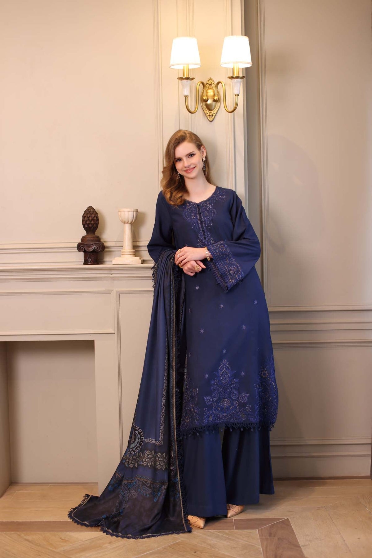 Saadia Asad | Winter Printkhaas 25 | D7 - B by Saadia Asad - Designer Dress - Type : Ladies Clothes - Available at Libayah - 100% Original 