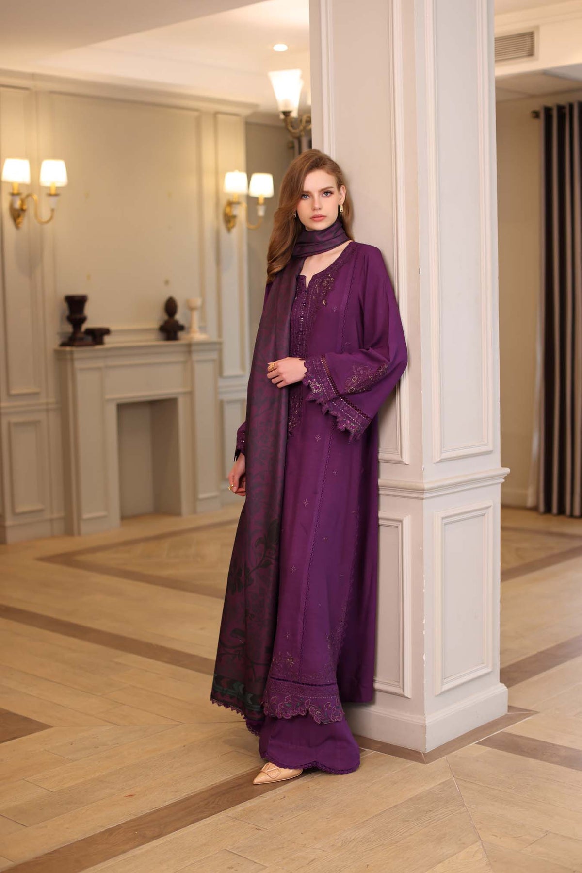 Saadia Asad | Winter Printkhaas 25 | D10 - B by Saadia Asad - Designer Dress - Type : Ladies Clothes - Available at Libayah - 100% Original 