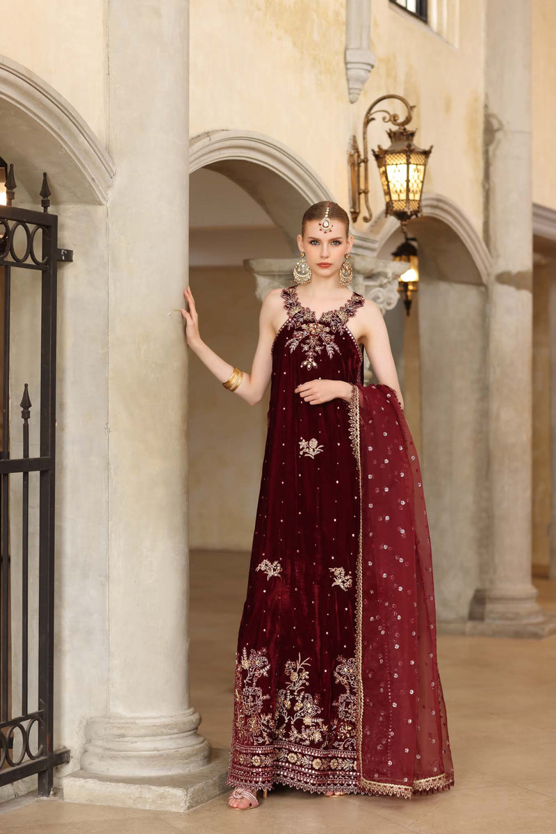 Noor by Saadia Asad | Handcrafted Velvet 25 | Naqsh by Noor by Saadia Asad - Designer Dress - Type : Ladies Clothes - Available at Libayah - 100% Original 