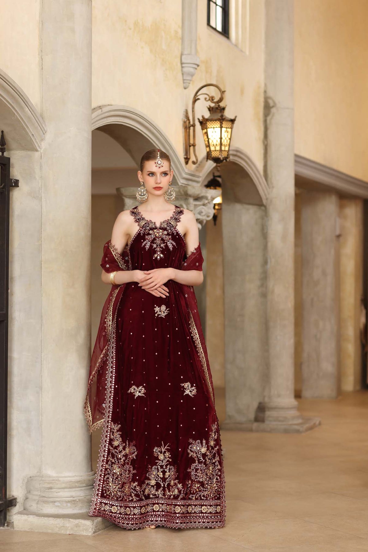 Noor by Saadia Asad | Handcrafted Velvet 25 | Naqsh by Noor by Saadia Asad - Designer Dress - Type : Ladies Clothes - Available at Libayah - 100% Original 