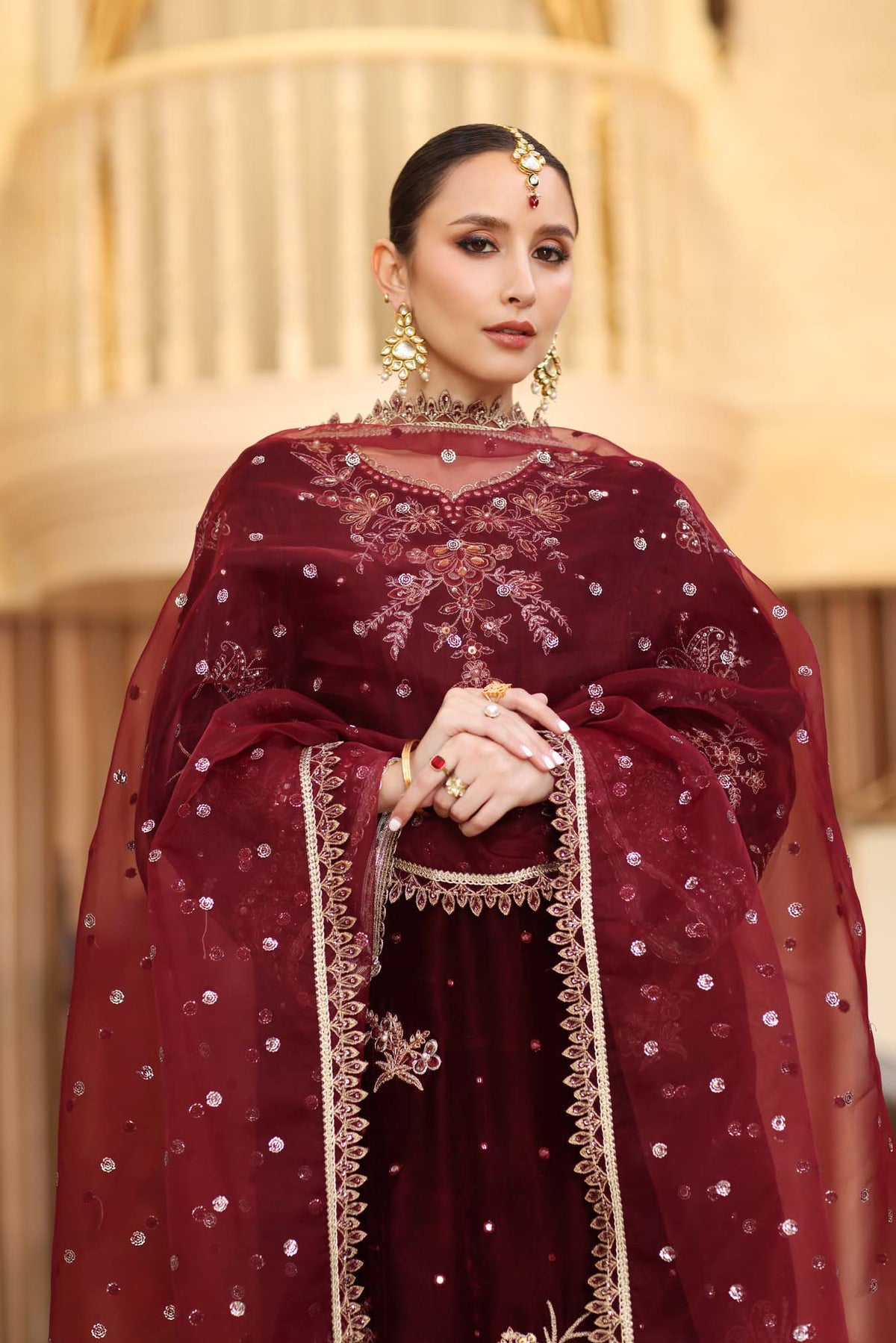 Noor by Saadia Asad | Handcrafted Velvet 25 | Naqsh by Noor by Saadia Asad - Designer Dress - Type : Ladies Clothes - Available at Libayah - 100% Original 