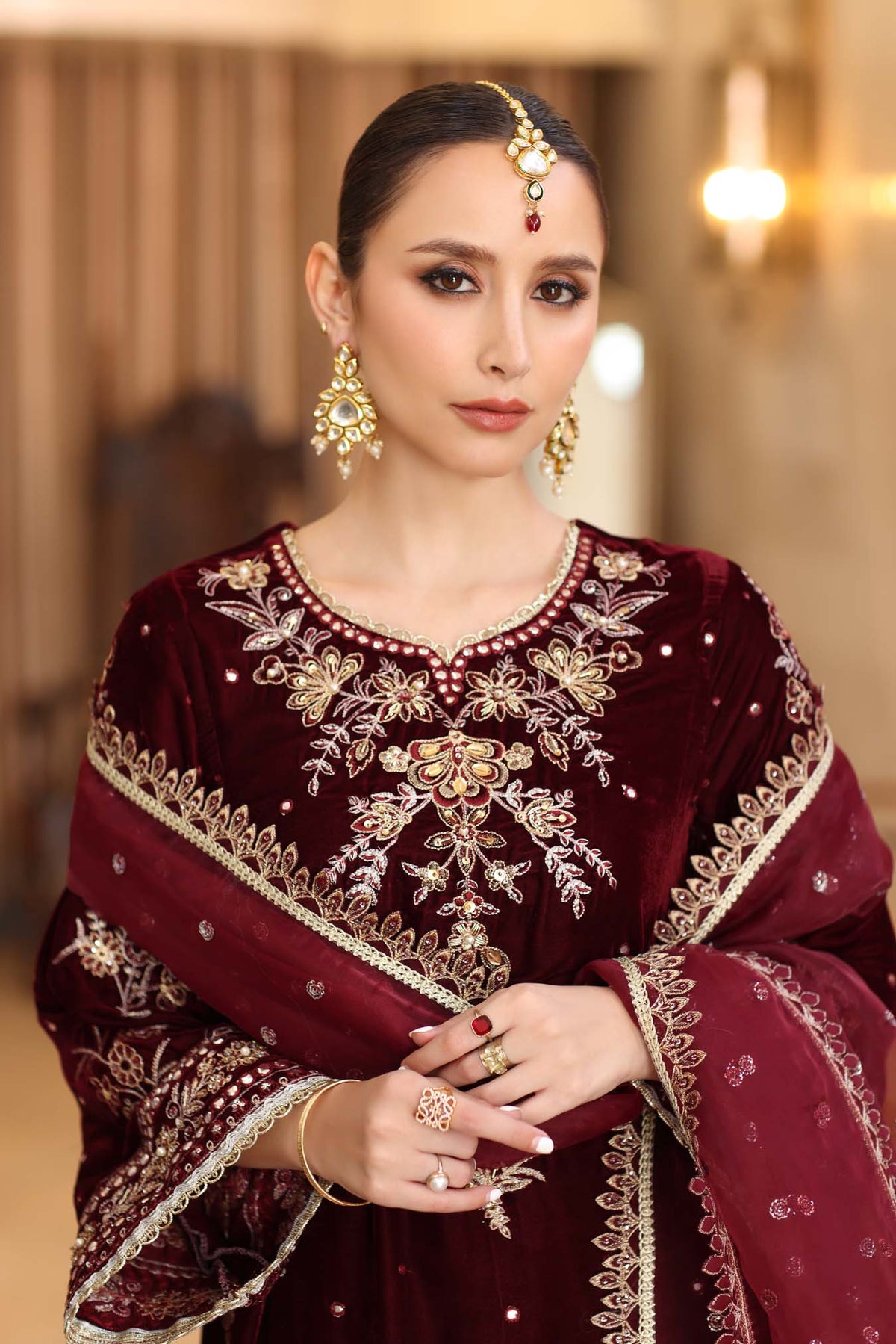 Noor by Saadia Asad | Handcrafted Velvet 25 | Naqsh by Noor by Saadia Asad - Designer Dress - Type : Ladies Clothes - Available at Libayah - 100% Original 