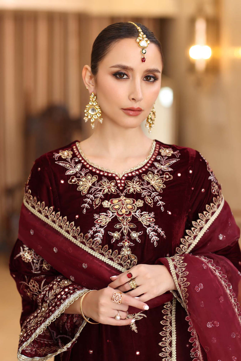 Noor by Saadia Asad | Handcrafted Velvet 25 | Naqsh by Noor by Saadia Asad - Designer Dress - Type : Ladies Clothes - Available at Libayah - 100% Original 