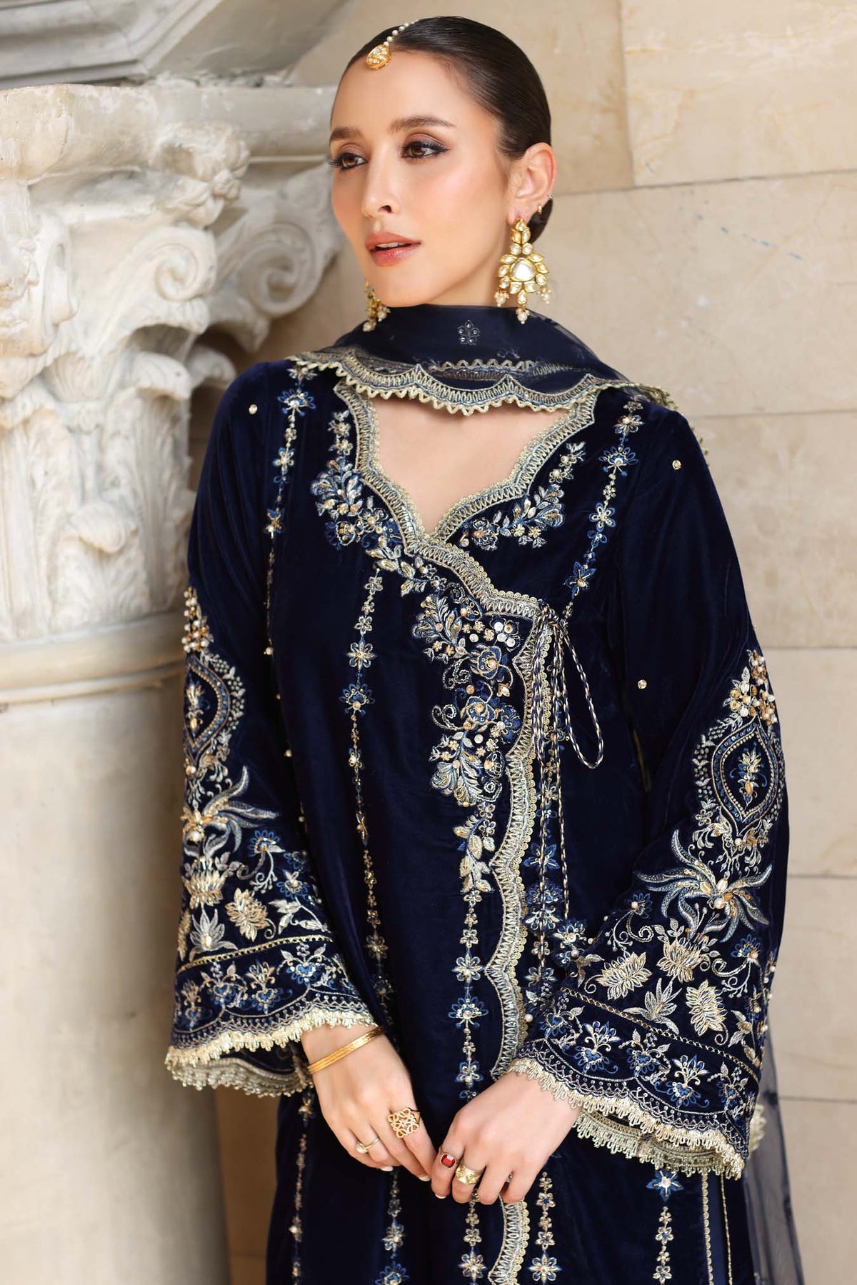 Noor by Saadia Asad | Handcrafted Velvet 25 | Falak by Noor by Saadia Asad - Designer Dress - Type : Ladies Clothes - Available at Libayah - 100% Original 