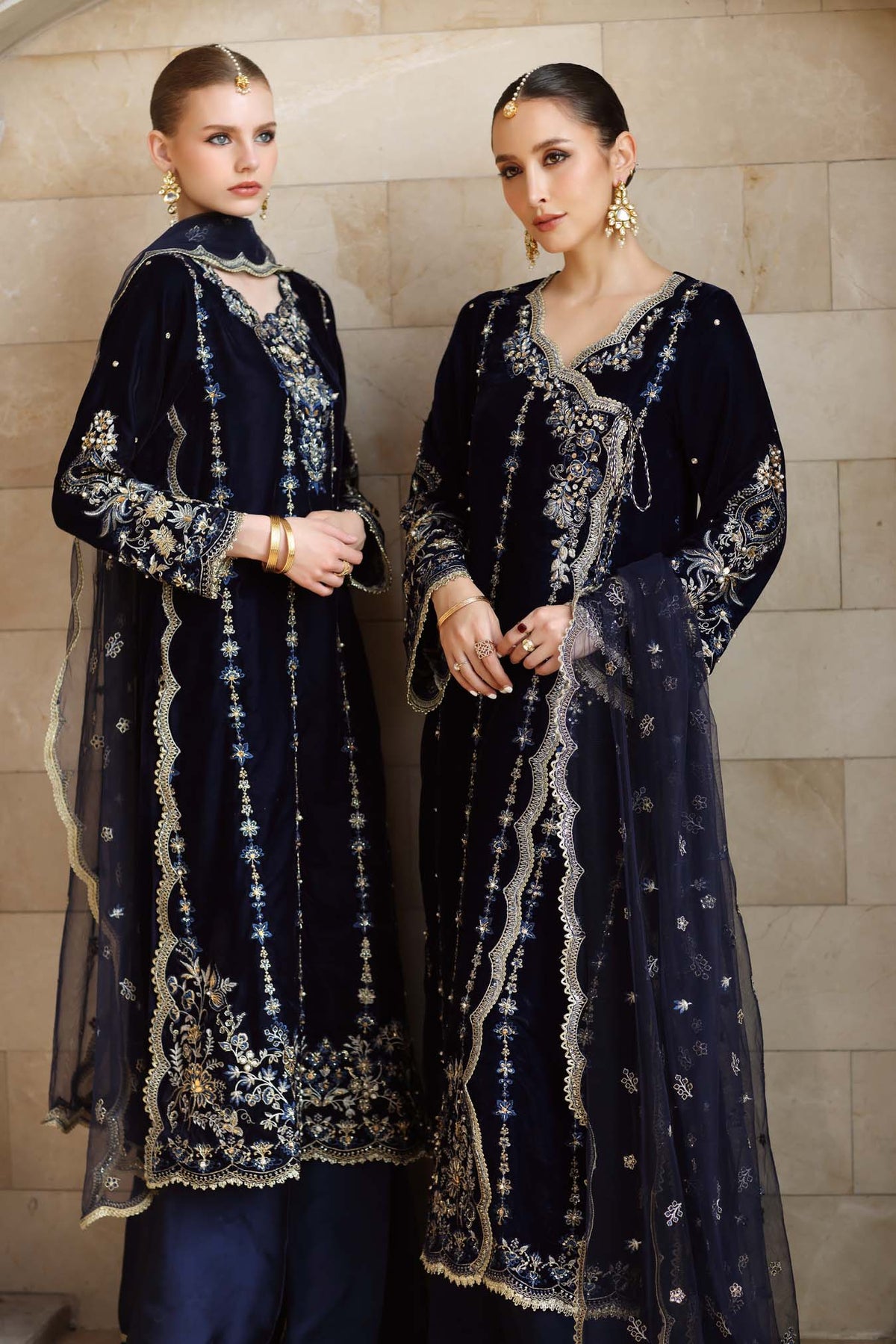 Noor by Saadia Asad | Handcrafted Velvet 25 | Falak by Noor by Saadia Asad - Designer Dress - Type : Ladies Clothes - Available at Libayah - 100% Original 