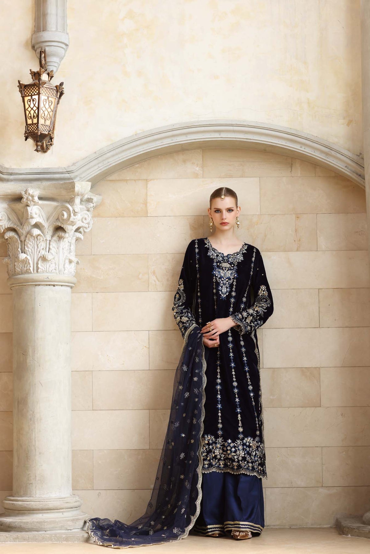 Noor by Saadia Asad | Handcrafted Velvet 25 | Falak by Noor by Saadia Asad - Designer Dress - Type : Ladies Clothes - Available at Libayah - 100% Original 