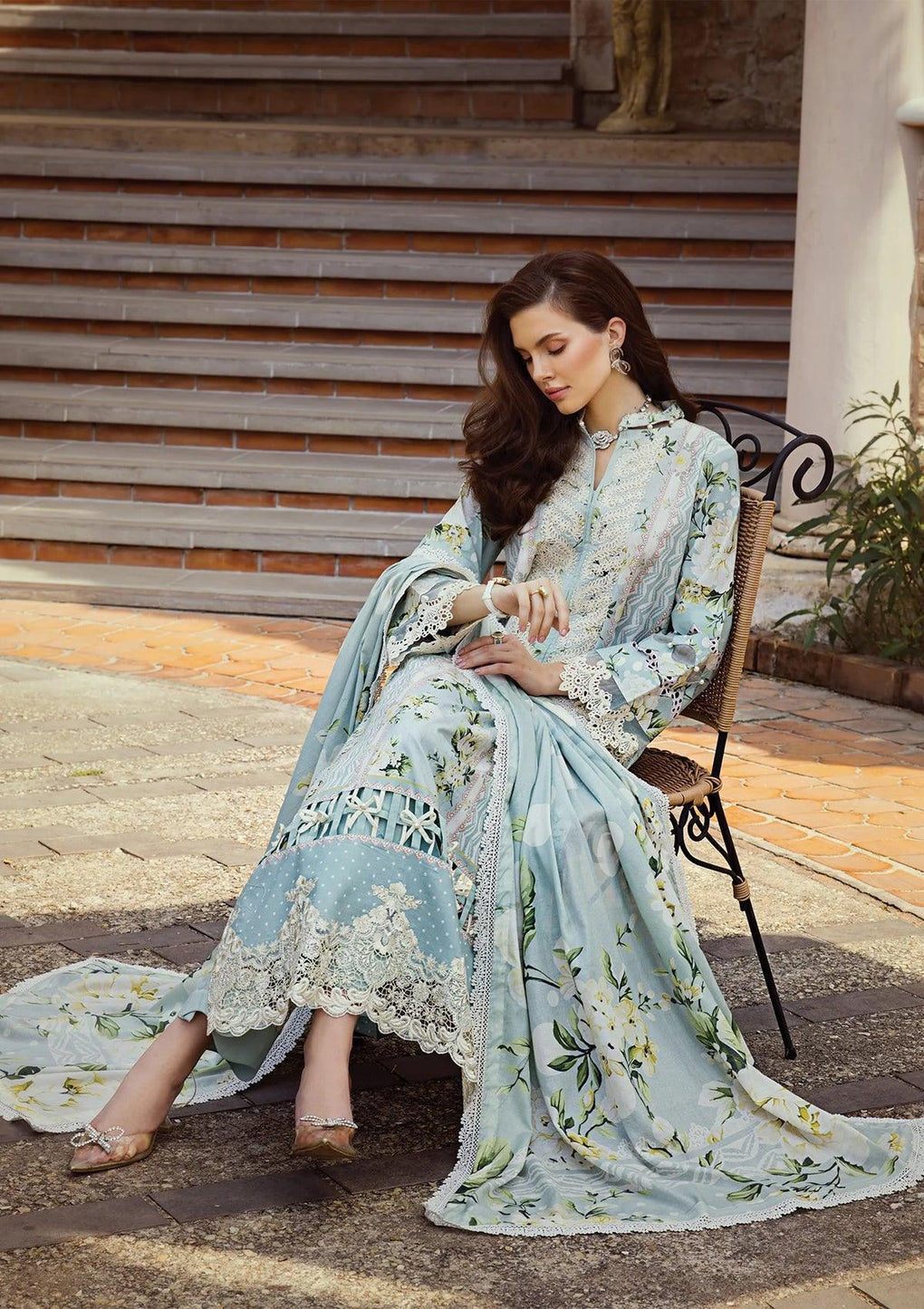 Elaf Premium | Print Chikankari 24 | ECT-05A WATERLILLY