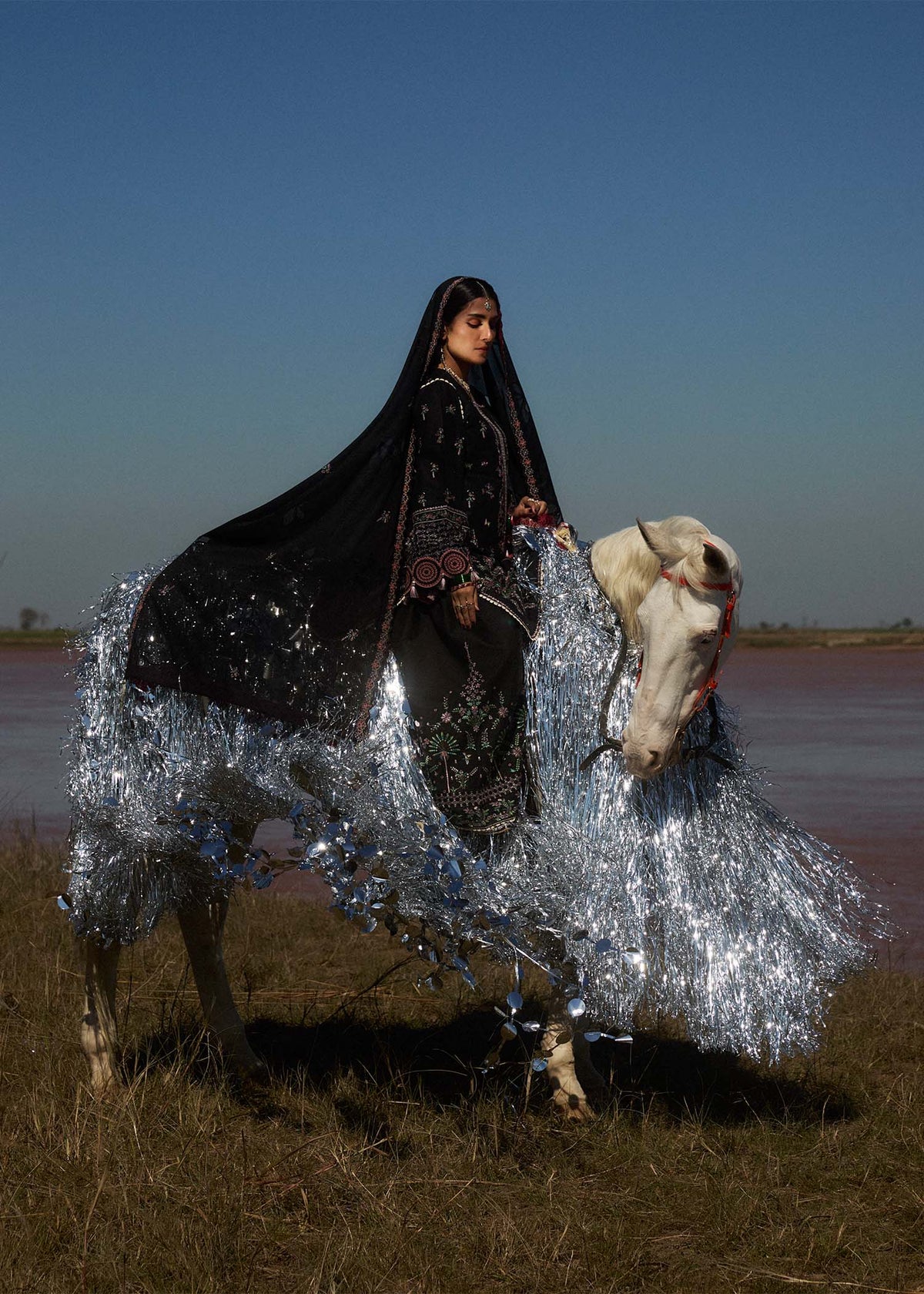 Hussain Rehar | Surkh Eid Pret'25 | Siyah by Hussain Rehar - Designer Dress  - Type : Ladies Clothes - Available at Libayah - 100% Original 