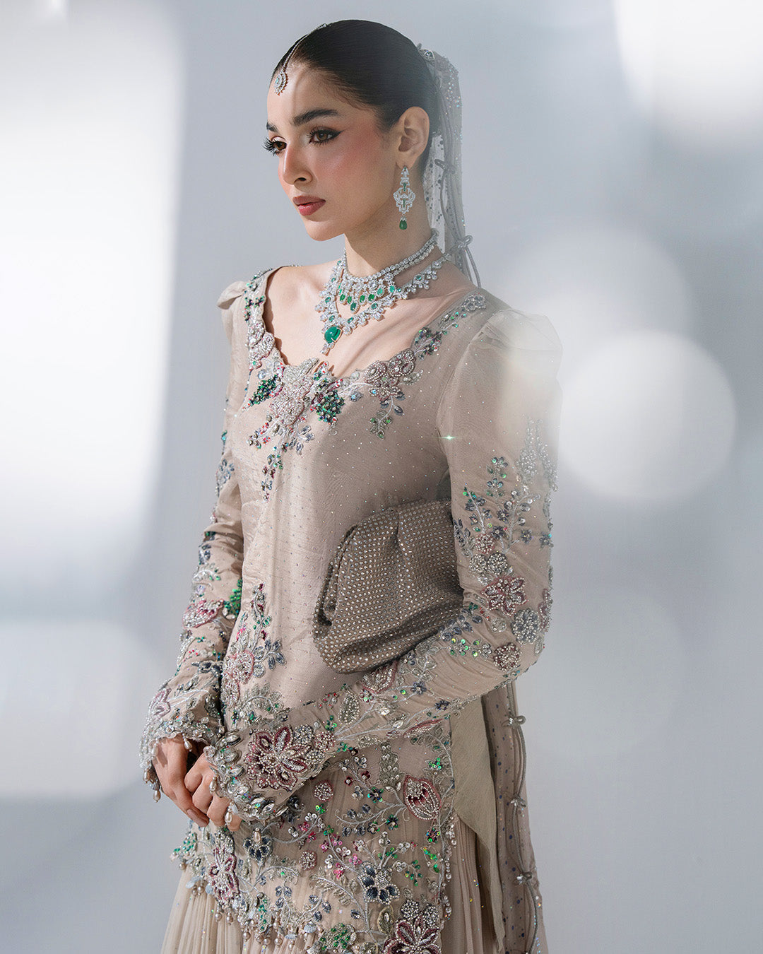 Maria B | Mbroidered Wedding Formals 26 | BD-3103-Moon Grey