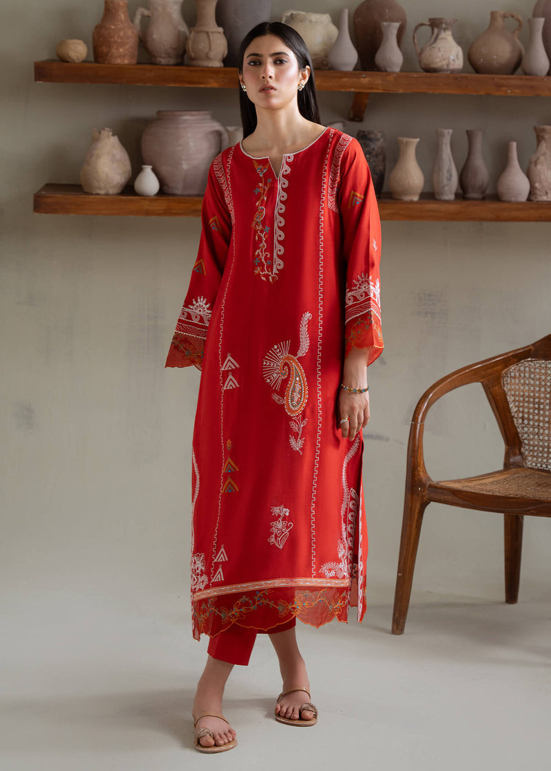 Jeem | Summer 25 RTW | KIARA RUST by Jeem - Designer Dress  - Type : Ladies Clothes - Available at Libayah - 100% Original 