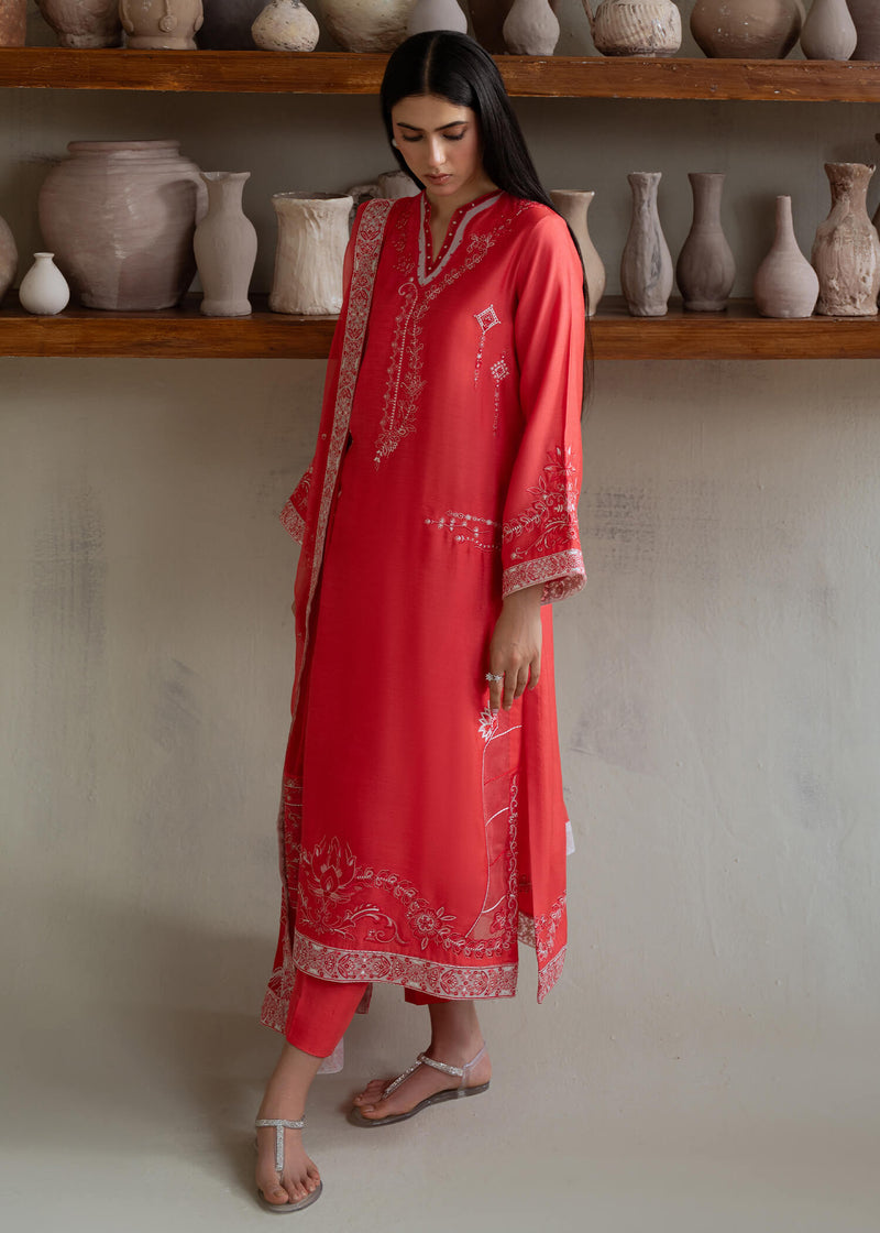 Jeem | Summer 25 RTW | NOVA CORAL by Jeem - Designer Dress  - Type : Ladies Clothes - Available at Libayah - 100% Original 
