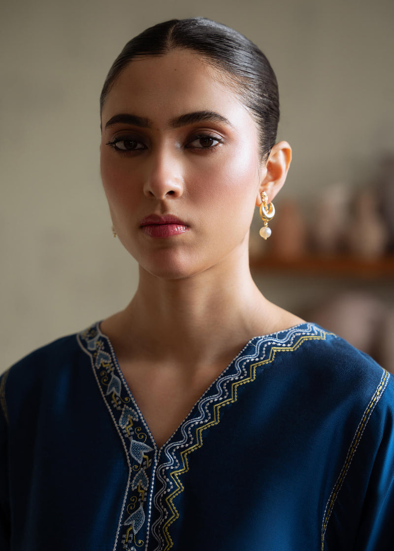 Jeem | Summer 25 RTW | ANZA BLUE by Jeem - Designer Dress  - Type : Ladies Clothes - Available at Libayah - 100% Original 