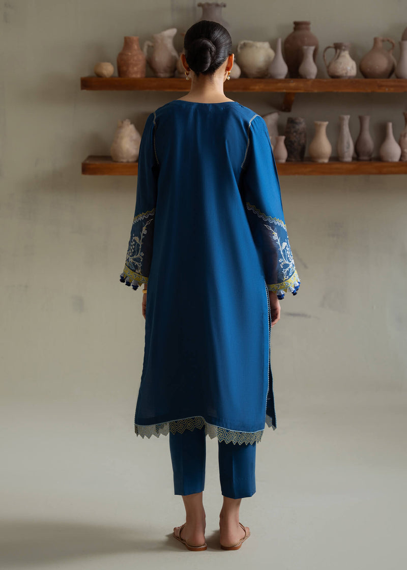 Jeem | Summer 25 RTW | ANZA BLUE by Jeem - Designer Dress  - Type : Ladies Clothes - Available at Libayah - 100% Original 