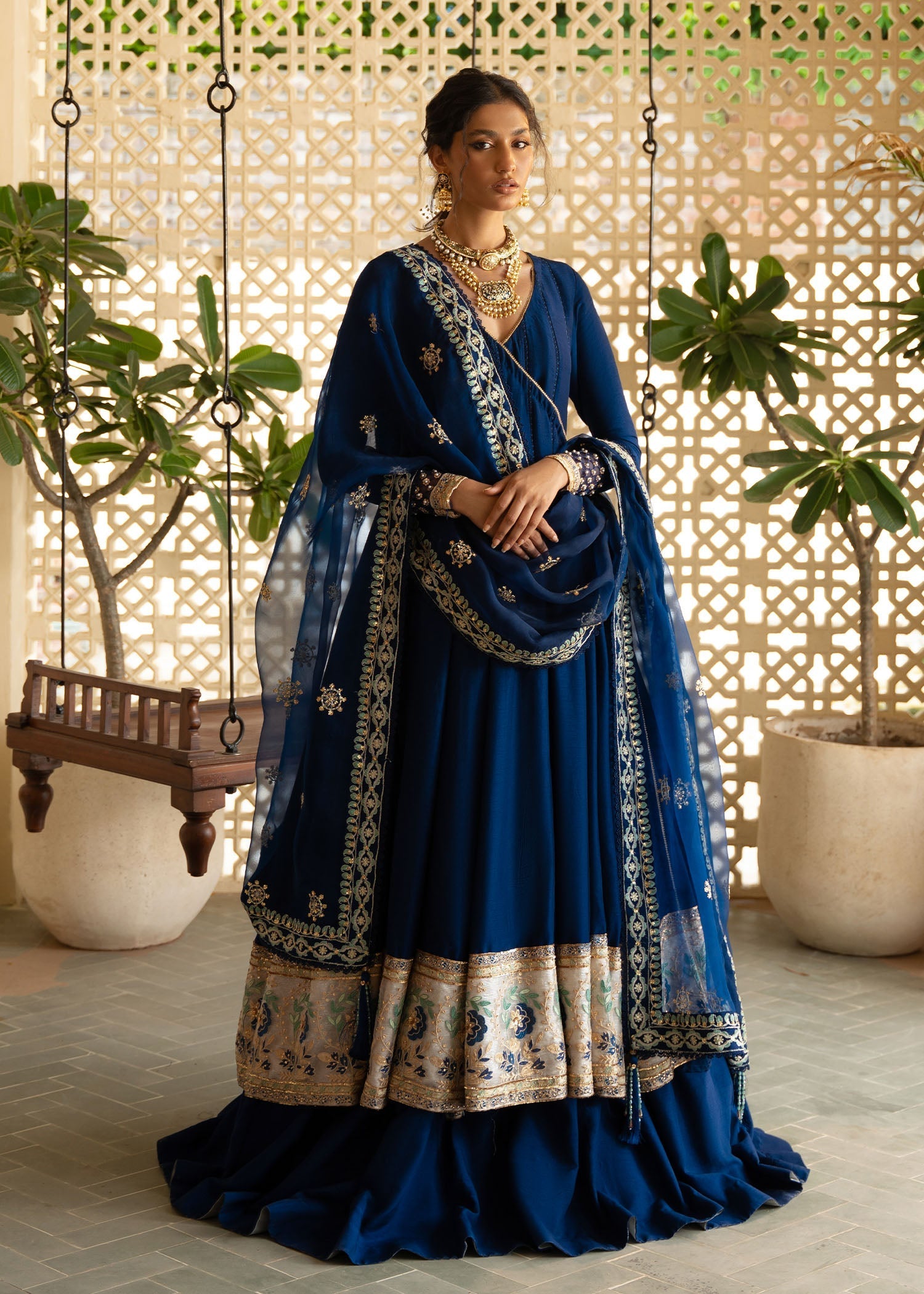 Sadaf Fawad Khan | Mehrma Wedding Formals | Midnight Sky by Sadaf Fawad Khan - Designer Dress - Type: Formal - Available at Libayah - 100% Original