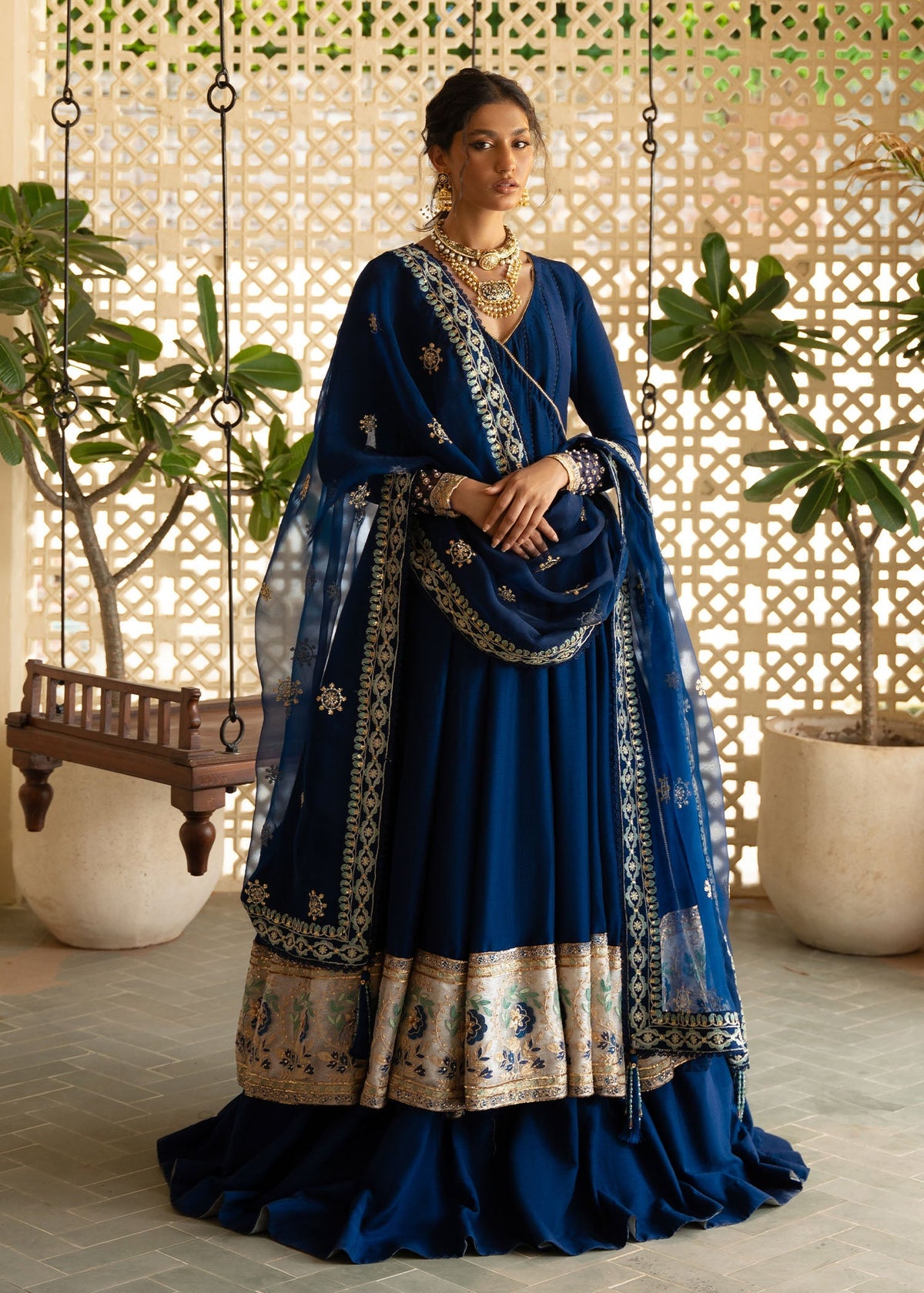 Sadaf Fawad Khan | Mehrma Wedding Formals | Midnight Sky by Sadaf Fawad Khan - Designer Dress - Type: Formal - Available at Libayah - 100% Original