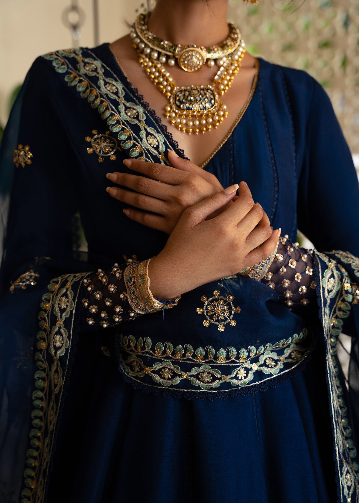 Sadaf Fawad Khan | Mehrma Wedding Formals | Midnight Sky by Sadaf Fawad Khan - Designer Dress - Type: Formal - Available at Libayah - 100% Original