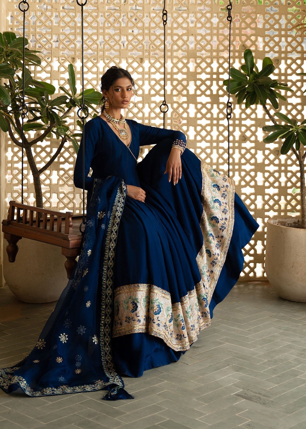 Sadaf Fawad Khan | Mehrma Wedding Formals | Midnight Sky by Sadaf Fawad Khan - Designer Dress - Type: Formal - Available at Libayah - 100% Original
