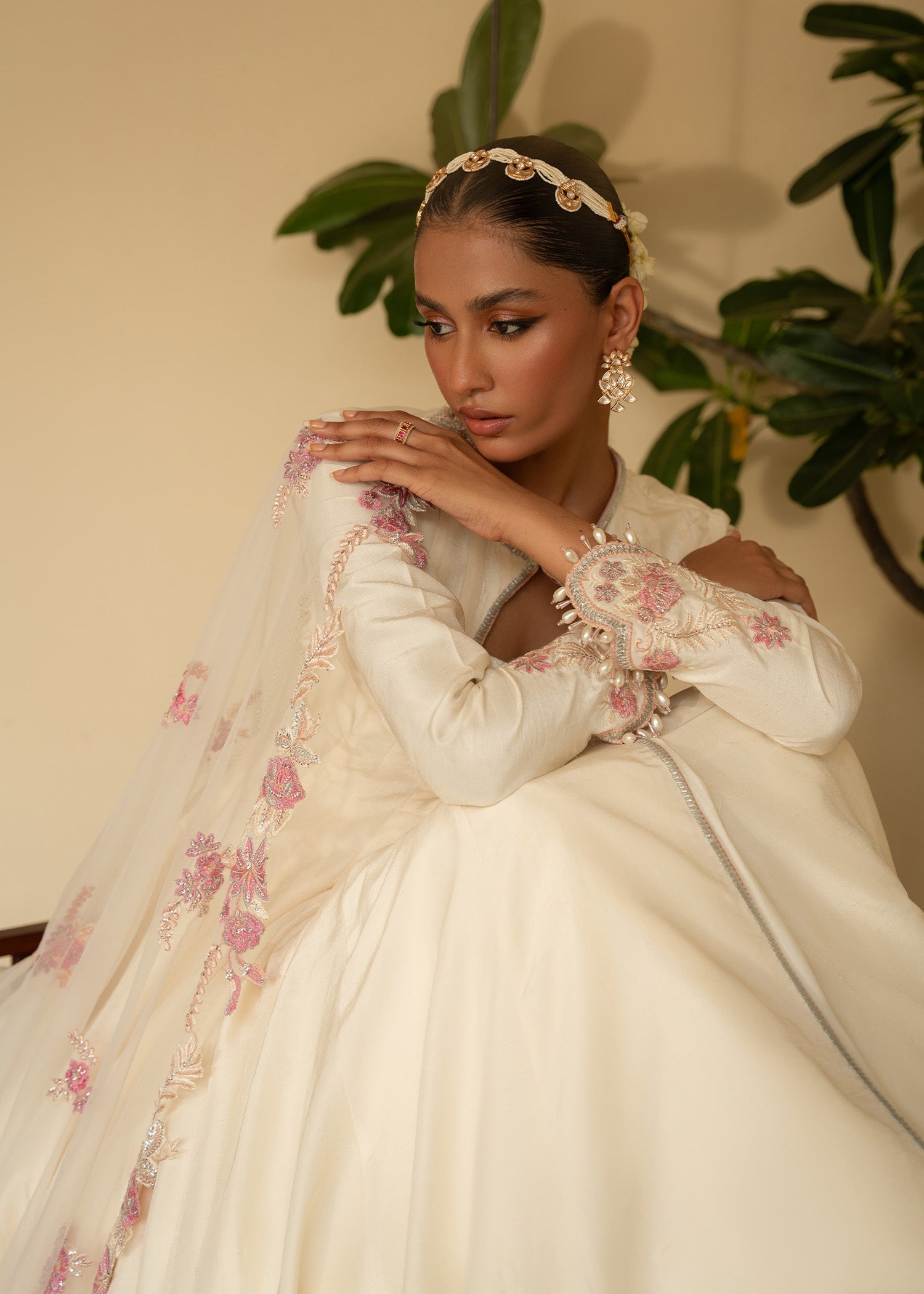 Sadaf Fawad Khan | Mehrma Wedding Formals | Peachy Cream by Sadaf Fawad Khan - Designer Dress - Type: Formal - Available at Libayah - 100% Original