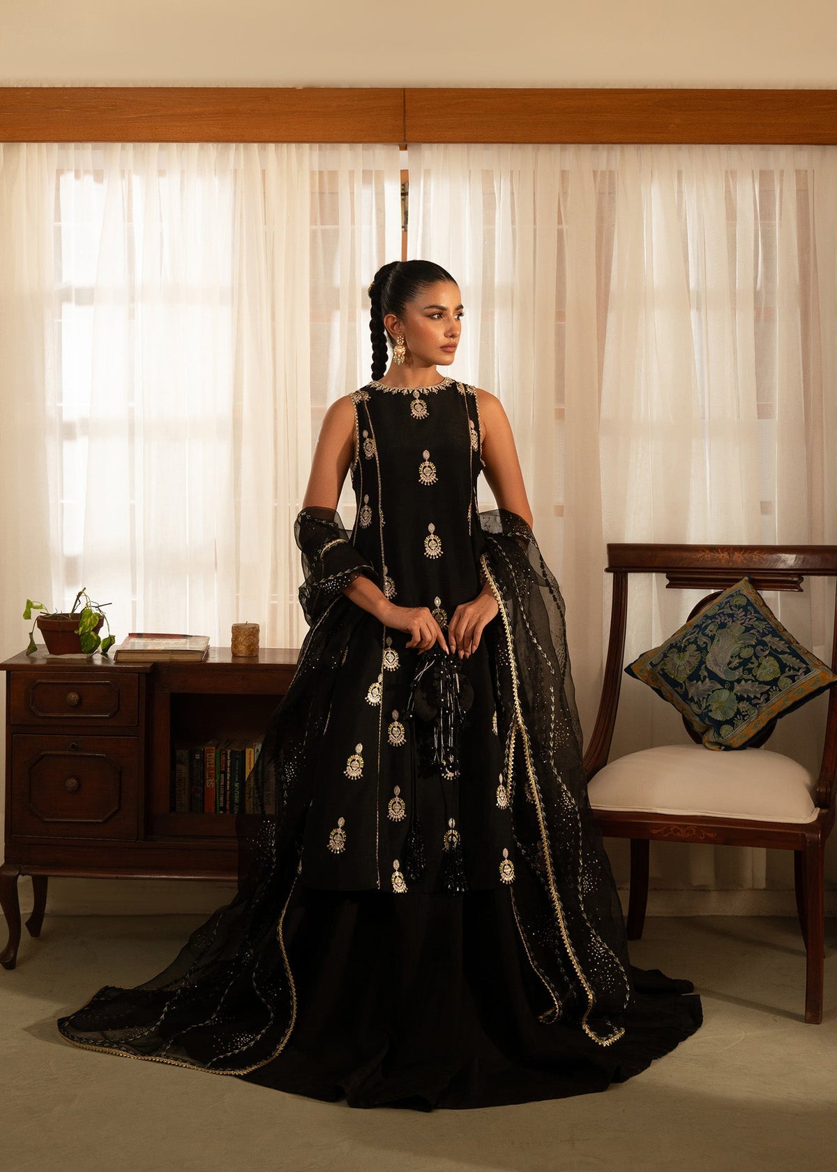 Sadaf Fawad Khan | Mehrma Wedding Formals | Midnight Melody by Sadaf Fawad Khan - Designer Dress - Type: Formal - Available at Libayah - 100% Original