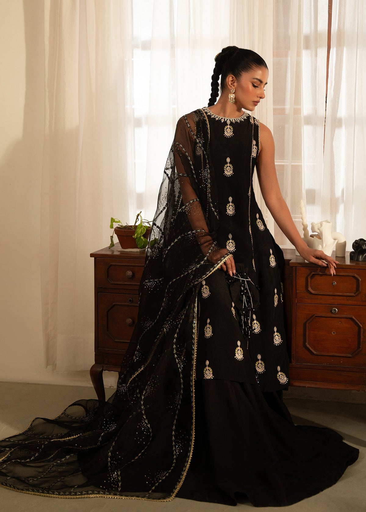 Sadaf Fawad Khan | Mehrma Wedding Formals | Midnight Melody by Sadaf Fawad Khan - Designer Dress - Type: Formal - Available at Libayah - 100% Original