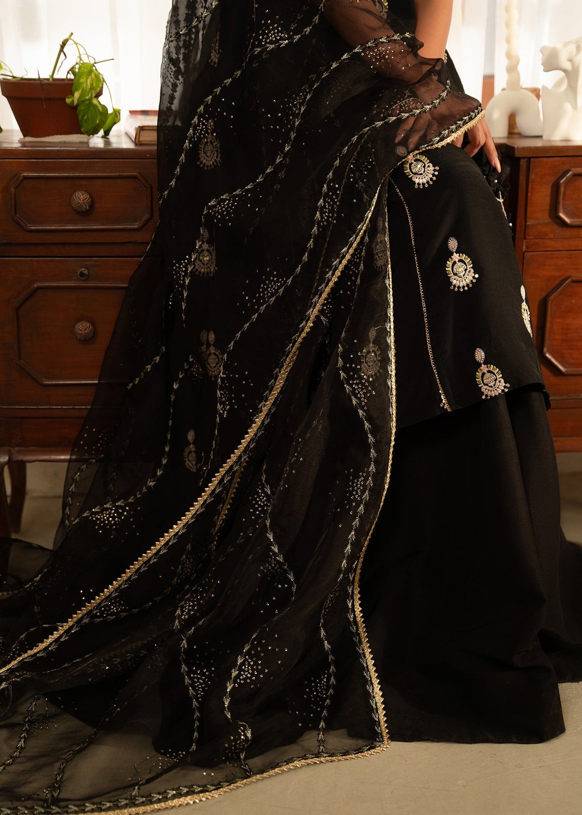 Sadaf Fawad Khan | Mehrma Wedding Formals | Midnight Melody by Sadaf Fawad Khan - Designer Dress - Type: Formal - Available at Libayah - 100% Original