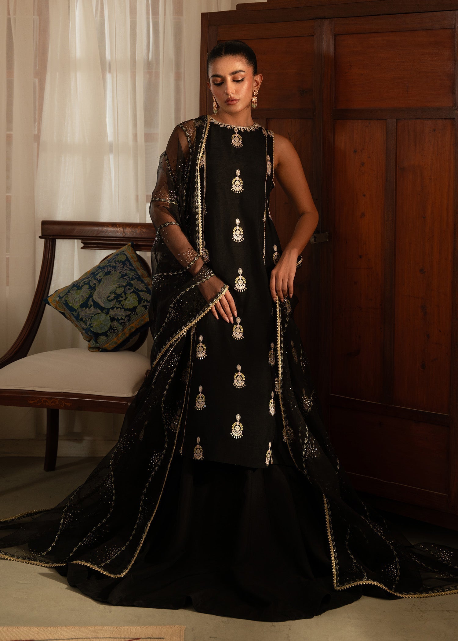 Sadaf Fawad Khan | Mehrma Wedding Formals | Midnight Melody by Sadaf Fawad Khan - Designer Dress - Type: Formal - Available at Libayah - 100% Original