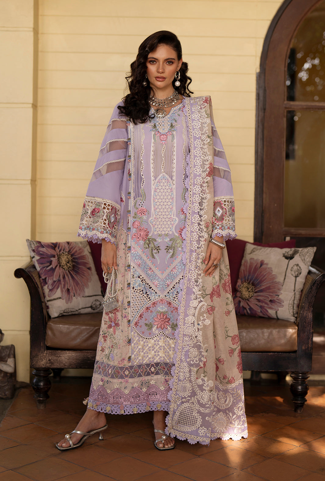 AJR Couture | Evara Luxury Lawn | Zaya - Designer Dress - Type : Ladies Clothes - Available at Libayah - 100% Original