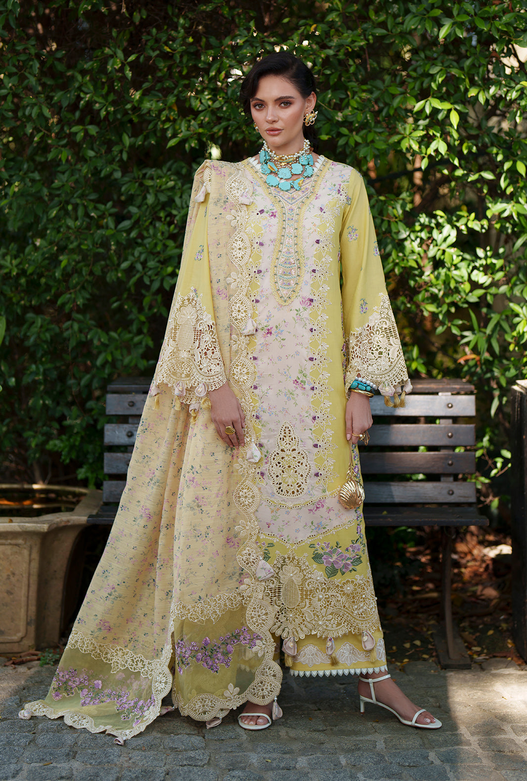 AJR Couture | Evara Luxury Lawn | Kaia - Designer Dress - Type : Ladies Clothes - Available at Libayah - 100% Original