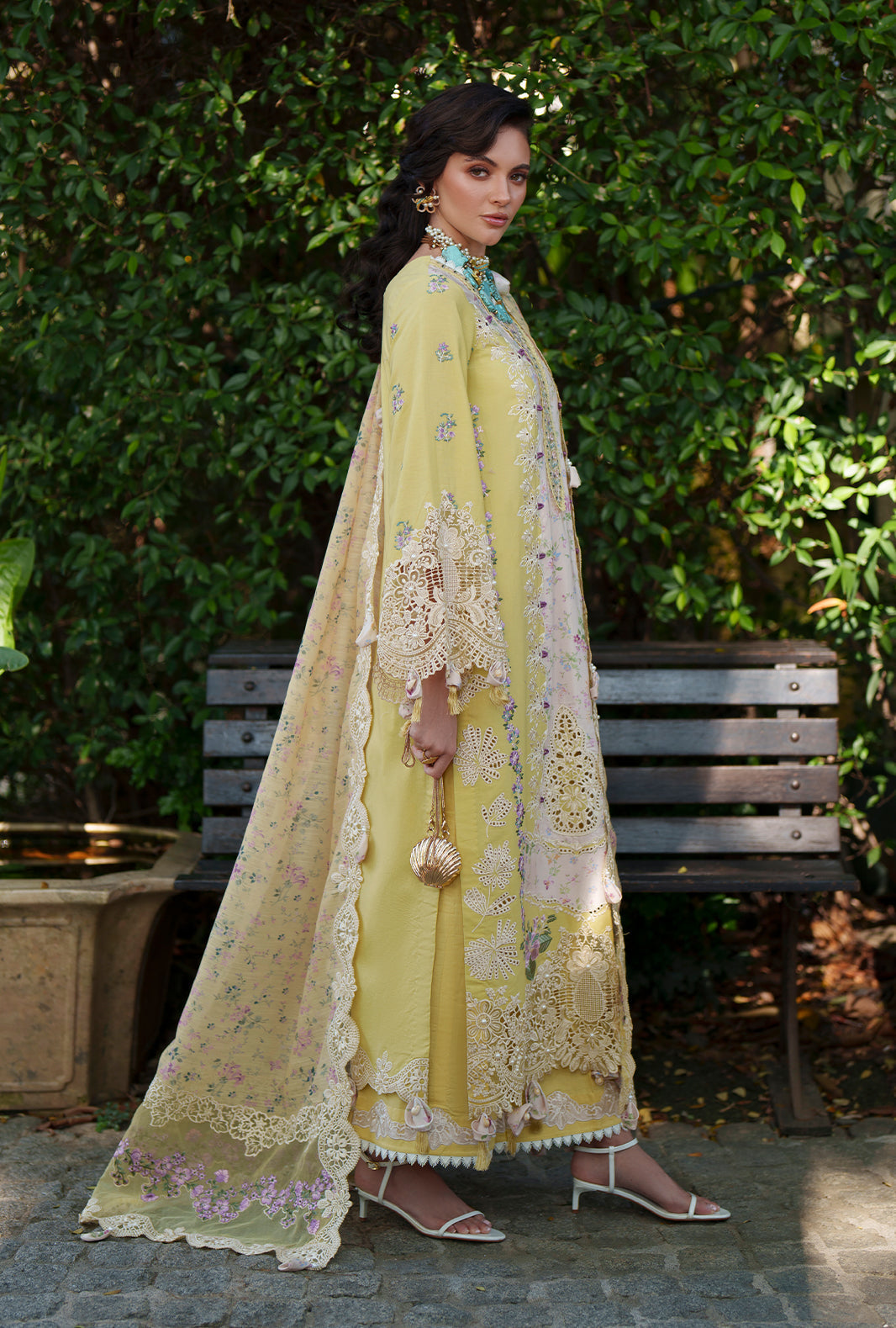 AJR Couture | Evara Luxury Lawn | Kaia - Designer Dress - Type : Ladies Clothes - Available at Libayah - 100% Original