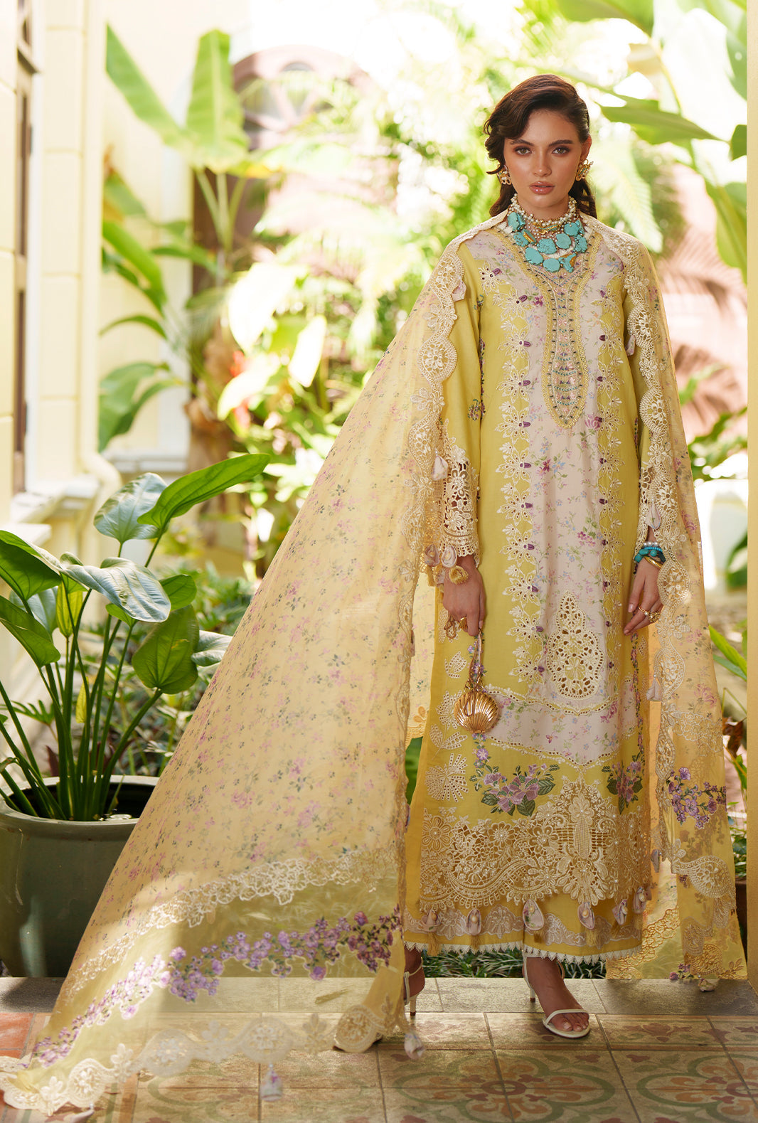 AJR Couture | Evara Luxury Lawn | Kaia - Designer Dress - Type : Ladies Clothes - Available at Libayah - 100% Original