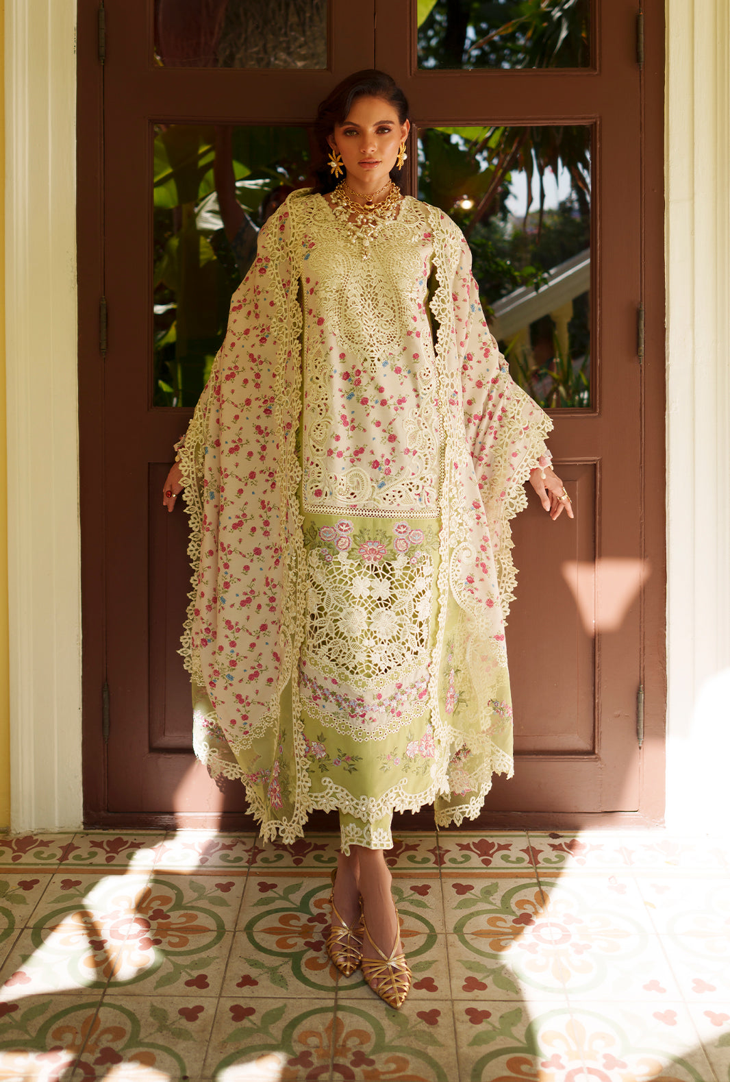 AJR Couture | Evara Luxury Lawn | Alira - Designer Dress - Type : Ladies Clothes - Available at Libayah - 100% Original