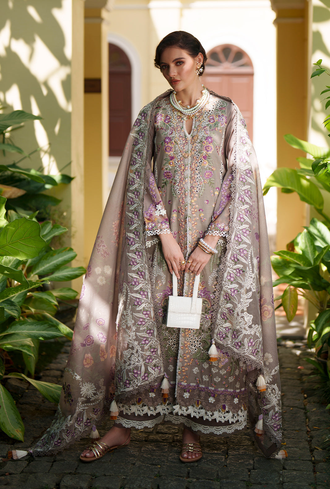 AJR Couture | Evara Luxury Lawn | Veya - Designer Dress - Type : Ladies Clothes - Available at Libayah - 100% Original