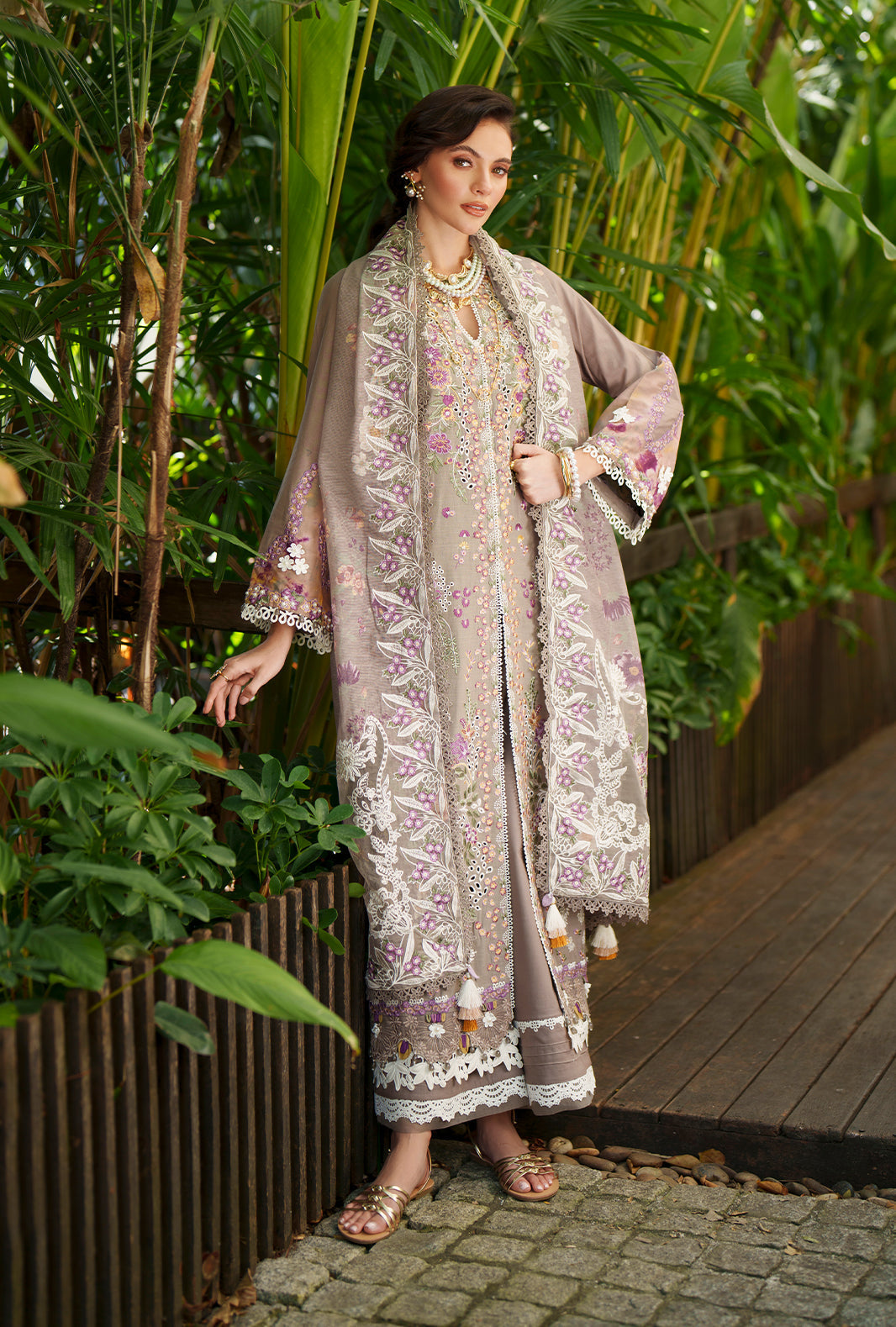AJR Couture | Evara Luxury Lawn | Veya - Designer Dress - Type : Ladies Clothes - Available at Libayah - 100% Original