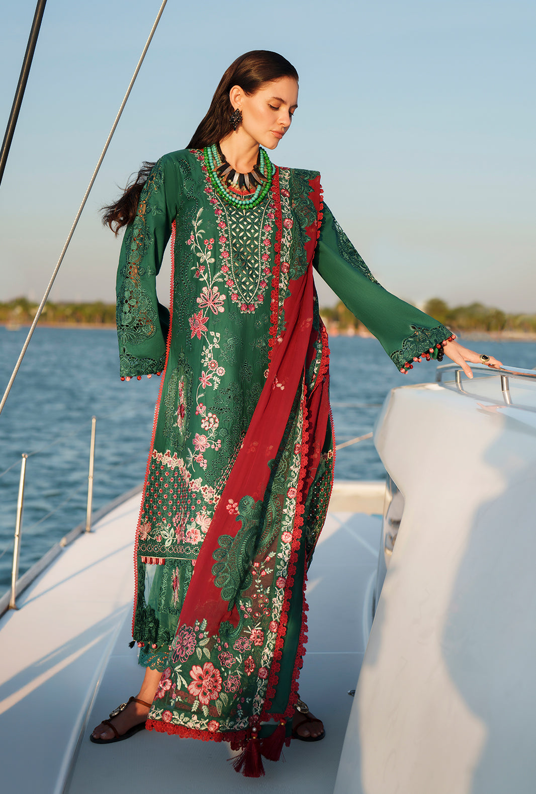 AJR Couture | Evara Luxury Lawn | Yara - Designer Dress - Type : Ladies Clothes - Available at Libayah - 100% Original