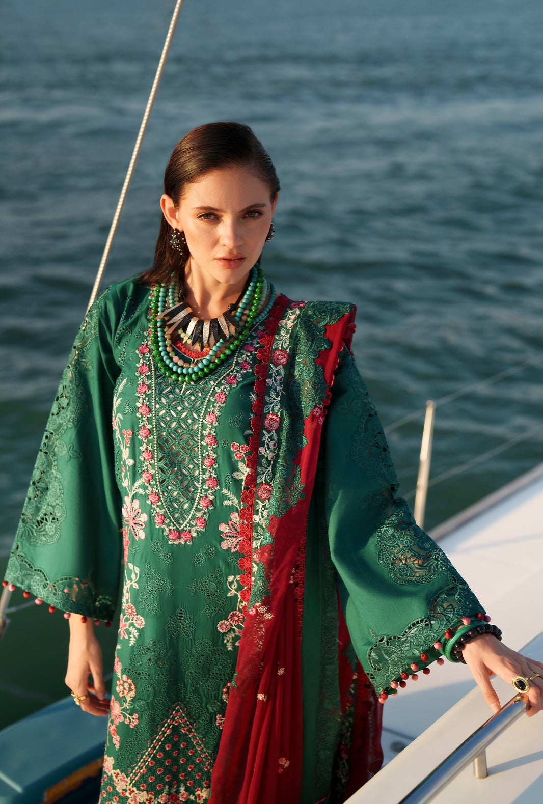 AJR Couture | Evara Luxury Lawn | Yara - Designer Dress - Type : Ladies Clothes - Available at Libayah - 100% Original