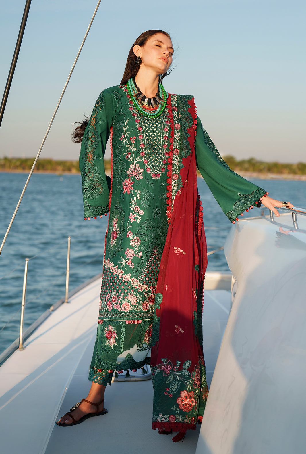 AJR Couture | Evara Luxury Lawn | Yara - Designer Dress - Type : Ladies Clothes - Available at Libayah - 100% Original