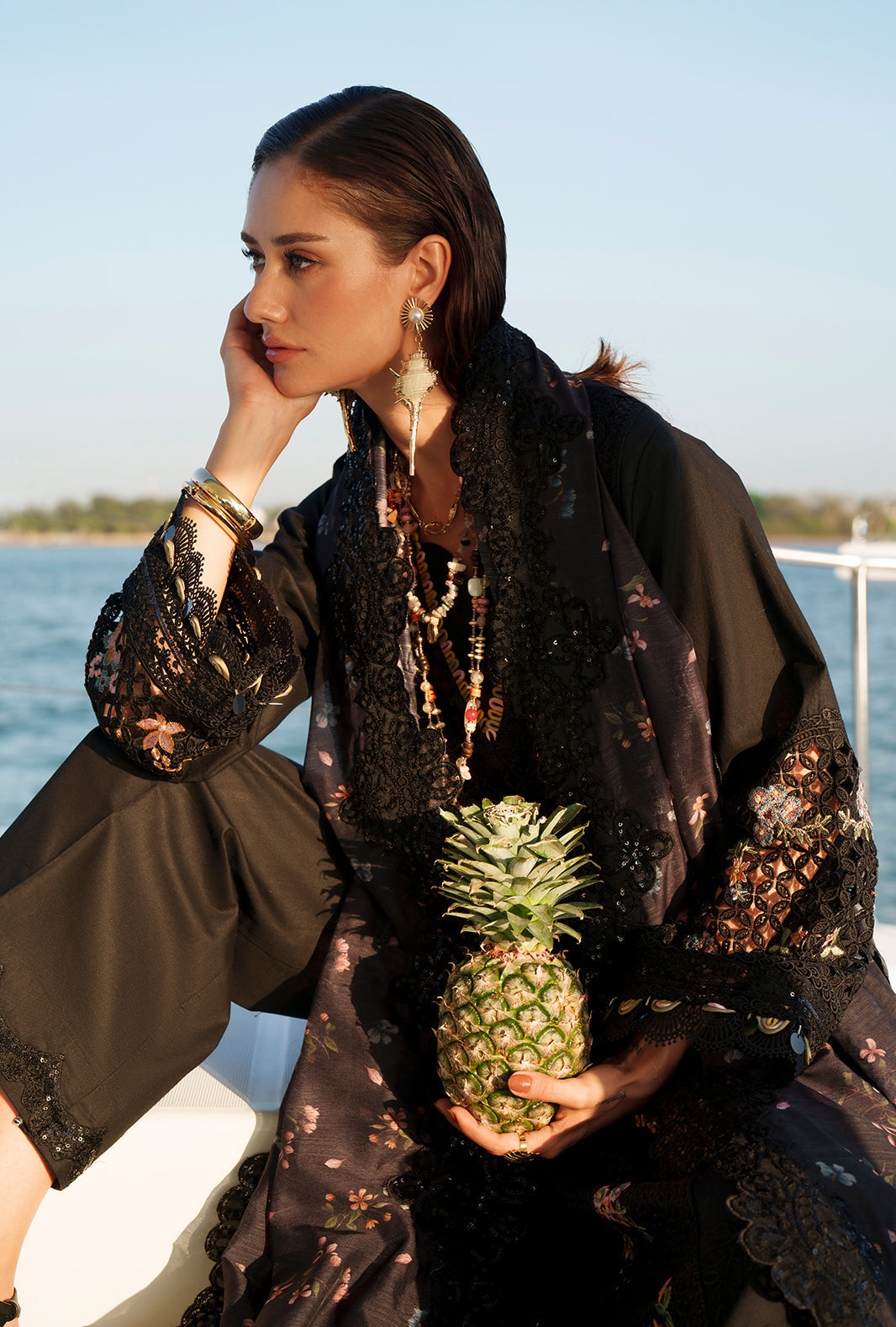 AJR Couture | Evara Luxury Lawn | Riela - Designer Dress - Type : Ladies Clothes - Available at Libayah - 100% Original