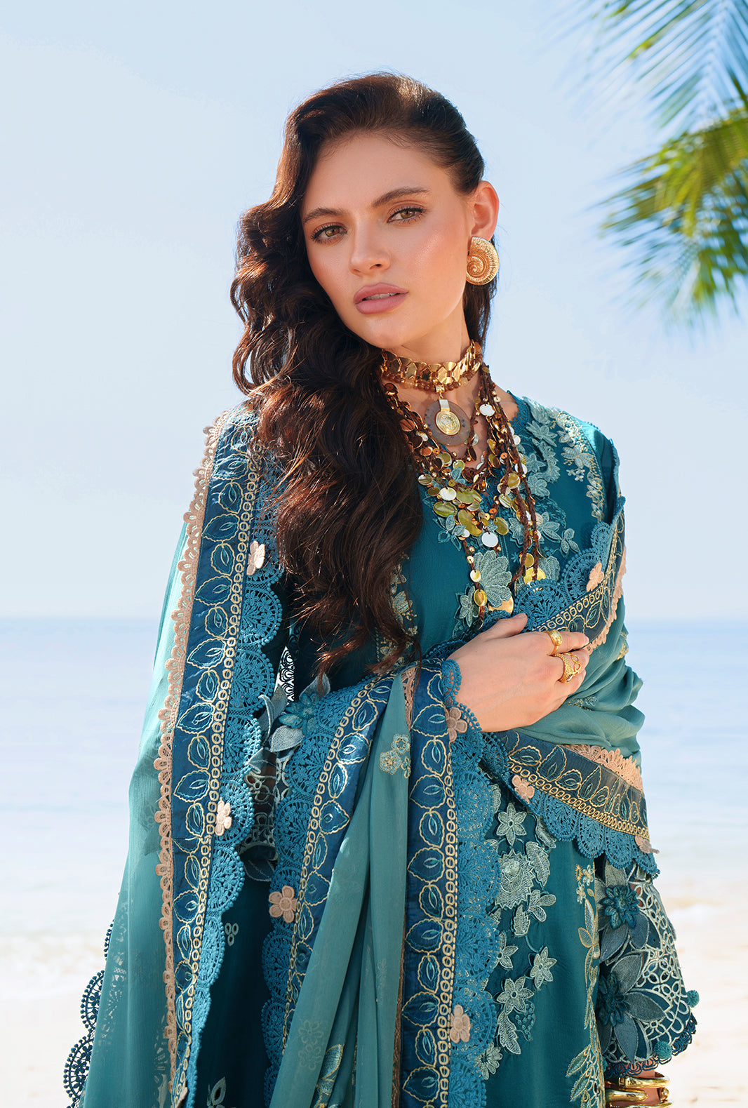 AJR Couture | Evara Luxury Lawn | Maela - Designer Dress - Type : Ladies Clothes - Available at Libayah - 100% Original