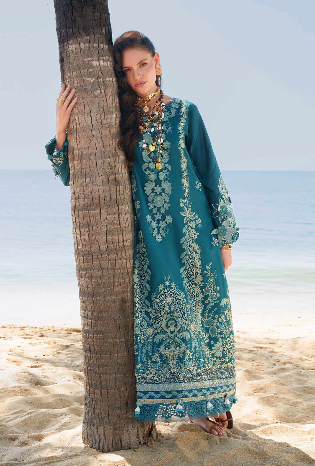 AJR Couture | Evara Luxury Lawn | Maela - Designer Dress - Type : Ladies Clothes - Available at Libayah - 100% Original