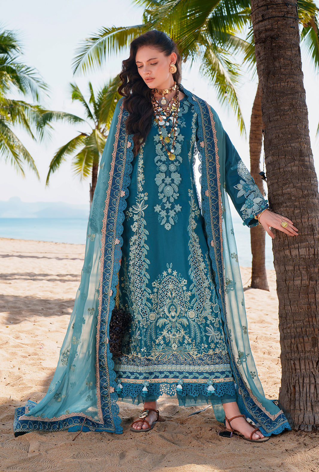 AJR Couture | Evara Luxury Lawn | Maela - Designer Dress - Type : Ladies Clothes - Available at Libayah - 100% Original