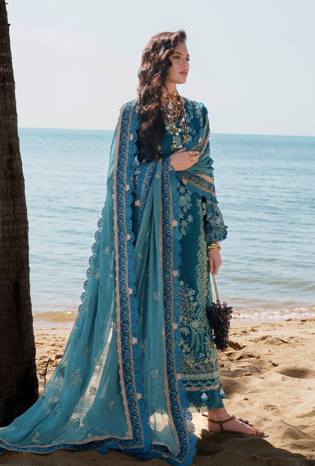 AJR Couture | Evara Luxury Lawn | Maela - Designer Dress - Type : Ladies Clothes - Available at Libayah - 100% Original