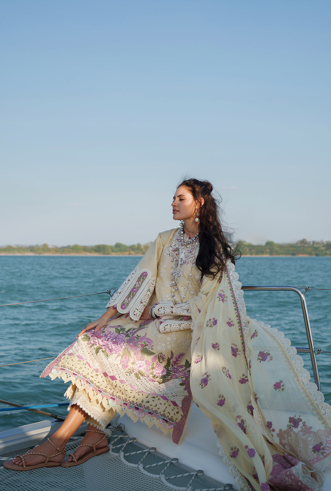 AJR Couture | Evara Luxury Lawn | Faria - Designer Dress - Type : Ladies Clothes - Available at Libayah - 100% Original